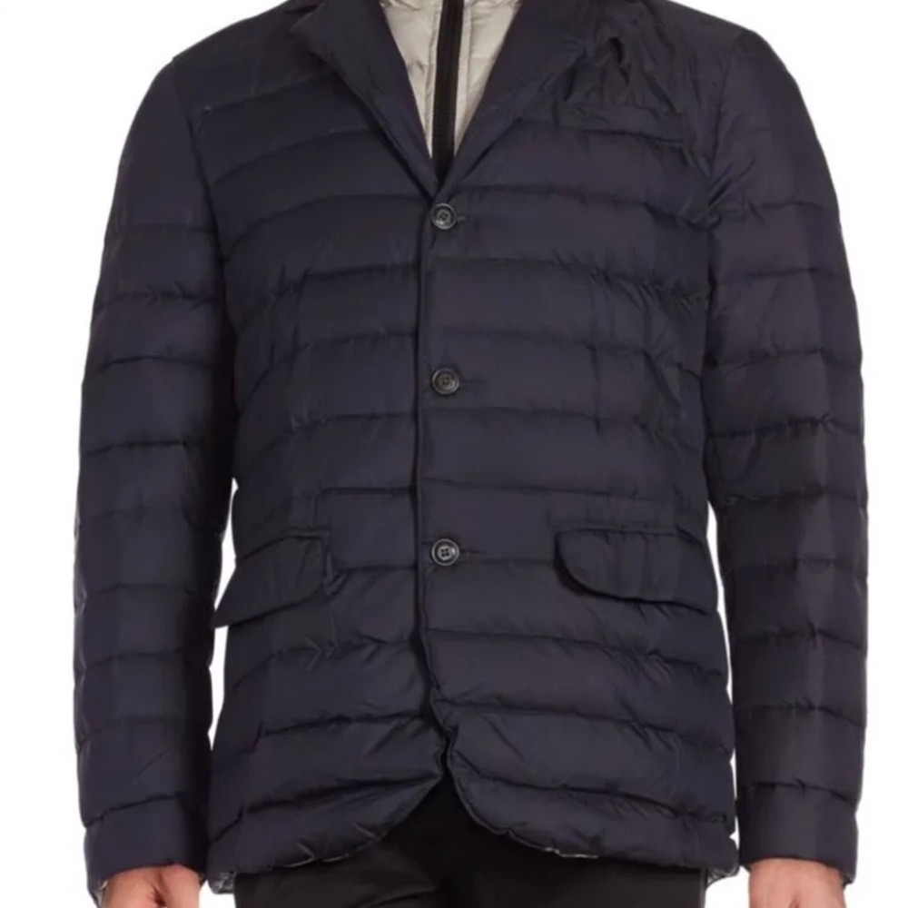 Men's Jetlag Solid Blazer Puffer Coat 2XL Navy